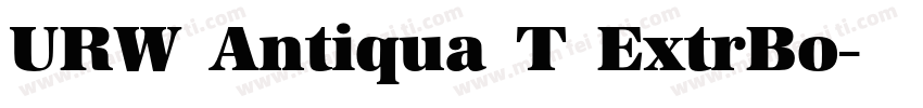 URW Antiqua T ExtrBo字体转换